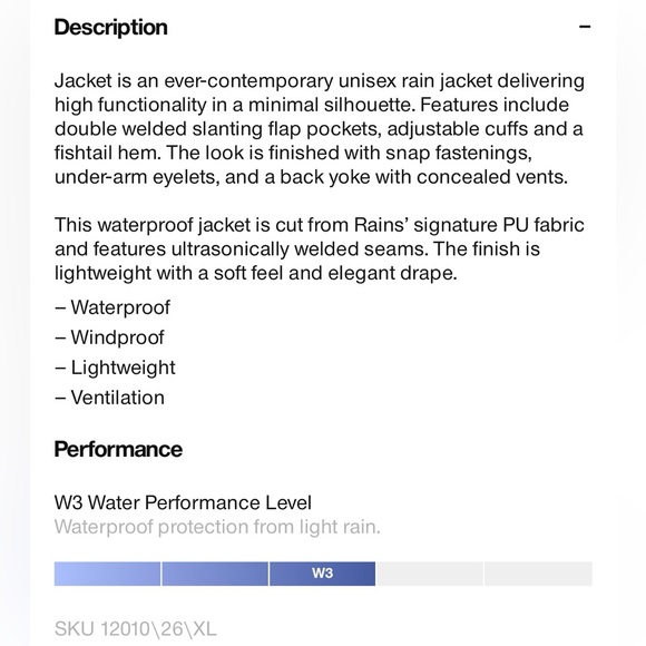 NWT Rains Hooded Jacket Cement Color Size XL - Picture 7 of 12